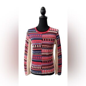 Aldo Martins Red and Blue Crew Neck Sweater